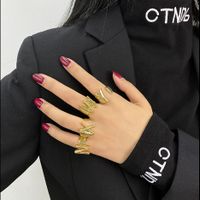 Fashion Letter Brass Rings 1 Piece main image 2