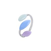 Mode Blatt Herzform Blume Titan Stahl Überzug Offener Ring sku image 1