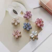 Fashion Flower Alloy Inlay Artificial Gemstones Hair Claws 1 Piece main image 4