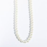Großhandel Schmuck Mode Brief Edelstahl 302 Künstliche Perle Perlen Überzug Halskette Mit Anhänger sku image 25