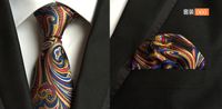Source Factory In Stock Supply Polyester Large Waist Flower Suit Tie Men's Pocket Square Suit sku image 53