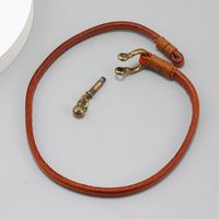 1 Piece Fashion Solid Color Alloy Cowhide Unisex Bracelets main image 4