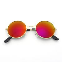 Punk Streetwear Solid Color Ac Round Frame Full Frame Women's Sunglasses sku image 26