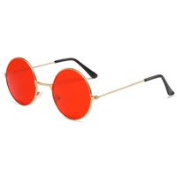 Punk Streetwear Solid Color Ac Round Frame Full Frame Women's Sunglasses sku image 10