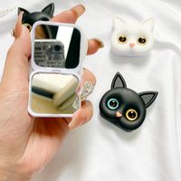Original Adhesive Portable Make-up Mirror Selfie Ring Ins Style 3d Cute Cat Mobile Phone Airbag Bracket main image 5