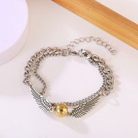 Fashion Angel Wings Stainless Steel Plating Bracelets 1 Piece main image 4