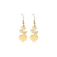 Fashion Heart Shape Stainless Steel Plating Drop Earrings 1 Piece 1 Pair main image 4