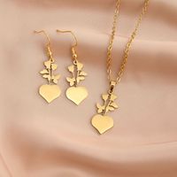 Fashion Heart Shape Stainless Steel Plating Drop Earrings 1 Piece 1 Pair main image 1