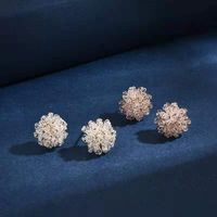 1 Pair Sweet Flower Artificial Crystal Alloy Women's Ear Studs main image 4