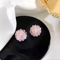 1 Pair Sweet Flower Artificial Crystal Alloy Women's Ear Studs main image 5
