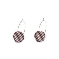 1 Pair Fashion Houndstooth Color Block Alloy Earrings main image 6