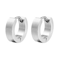 Punk Round Stainless Steel Plating Hoop Earrings 1 Piece main image 4