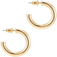 Simple Style Solid Color Stainless Steel Hoop Earrings 1 Pair sku image 34