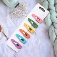 Cute Solid Color Plastic Hair Clip 1 Set sku image 8