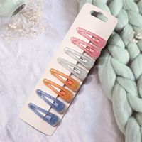 Cute Solid Color Plastic Hair Clip 1 Set sku image 42