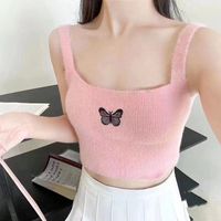 Women's Racerback Tank Tops Tank Tops Embroidery Fashion Butterfly main image 3