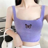 Women's Racerback Tank Tops Tank Tops Embroidery Fashion Butterfly main image 4