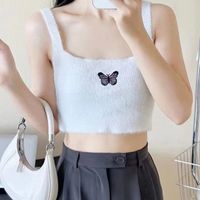 Women's Racerback Tank Tops Tank Tops Embroidery Fashion Butterfly main image 5