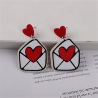 1 Pair Cute Cup Heart Shape Arylic Women's Drop Earrings sku image 3