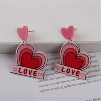 1 Pair Cute Cup Heart Shape Arylic Women's Drop Earrings sku image 5