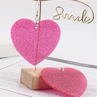 1 Pair Retro Heart Shape Arylic Women's Drop Earrings main image 4