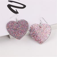 1 Pair Retro Heart Shape Arylic Women's Drop Earrings sku image 3