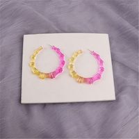 1 Pair Fashion Colorful Transparent Arylic Women's Hoop Earrings sku image 8