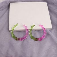 1 Pair Fashion Colorful Transparent Arylic Women's Hoop Earrings sku image 4