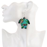 1 Pair Ethnic Style Tortoise Flower Arylic Women's Drop Earrings main image 4
