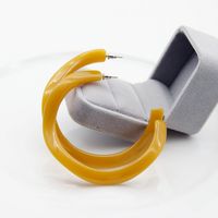 1 Pair Novelty C Shape Arylic Hoop Earrings sku image 1