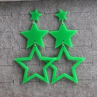 1 Pair Simple Style Star Arylic Patchwork Women's Ear Studs sku image 3