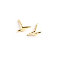 Simple Style Lightning Sterling Silver Polishing Ear Studs 1 Pair main image 4