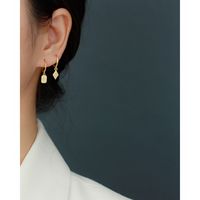 Mode Géométrique Argent Sterling Placage Zircon Des Boucles D'oreilles 1 Paire main image 2