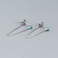 Casual Geometric Sterling Silver Plating Zircon Drop Earrings 1 Pair sku image 7