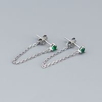 Décontractée Géométrique Argent Sterling Placage Zircon Boucles D'oreilles 1 Paire sku image 5