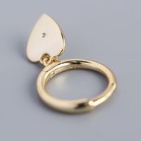 Casual Heart Shape Sterling Silver Plating Rhinestones Earrings 1 Pair main image 2
