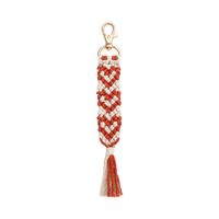 1 Piece Original Design Bohemian Heart Shape Alloy Knitting Bag Pendant Keychain sku image 3