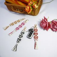 1 Piece Original Design Bohemian Heart Shape Alloy Knitting Bag Pendant Keychain main image 1