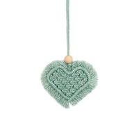 1 Piece Original Design Heart Shape Rope Knitting Tassel Bag Pendant Keychain sku image 2