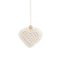 1 Piece Original Design Heart Shape Rope Knitting Tassel Bag Pendant Keychain sku image 4