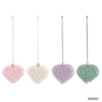 1 Piece Original Design Heart Shape Rope Knitting Tassel Bag Pendant Keychain main image 3