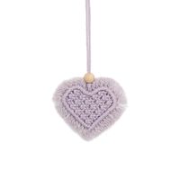 1 Piece Original Design Heart Shape Rope Knitting Tassel Bag Pendant Keychain sku image 3