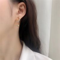Style Simple Star Alliage Incruster Strass Femmes Boucles D'oreilles main image 4