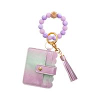 1 Piece Fashion Color Block Beaded Tassel Bag Pendant Keychain sku image 1