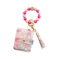 1 Piece Fashion Color Block Beaded Tassel Bag Pendant Keychain sku image 2