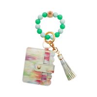 1 Piece Fashion Color Block Beaded Tassel Bag Pendant Keychain sku image 5