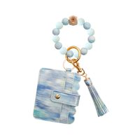 1 Piece Fashion Color Block Beaded Tassel Bag Pendant Keychain sku image 4