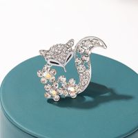 Cute Fox Alloy Plating Rhinestones Women's Brooches sku image 1