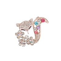 Cute Fox Alloy Plating Rhinestones Women's Brooches main image 2