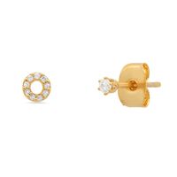 Fashion Letter Sterling Silver Plating Zircon Ear Studs 1 Pair sku image 6
